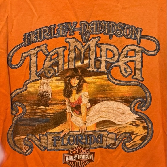 Harley Davidson‎ Tampa Orange T-Shirt - Picture 7 of 9